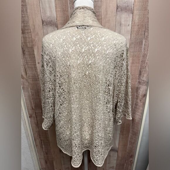 Eileen Fisher wool lace lightweight cardigan - Picture 8 of 13